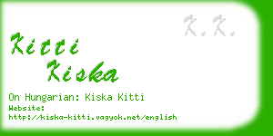 kitti kiska business card